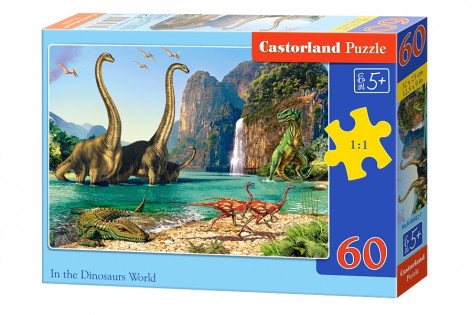 Пазлы "Мир динозавров", 60 элементов