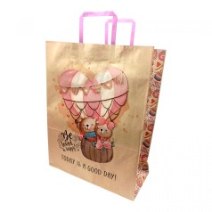 Пакет бумажный с ручками бурый 32х15х42см.