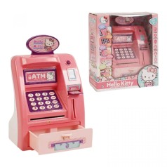 Сейф "Банкомат" Хелоу Китти Санрио, звук, подсветка, имитация сканирования отпечатка пальца, банкноты, карточка, инструкция, в коробке