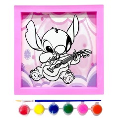 Раскраска с красками "Стич / Stitch" в рамке 20 см (Розовый)