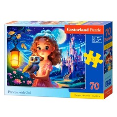 Пазлы "Принцесса с совой" 70 элементов