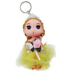 Кукла-брелок "Принцесса", желтая (11 см)