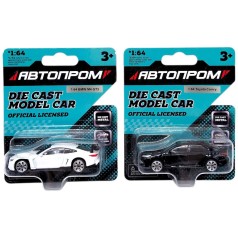 Машина металлическая АВТОПРОМ, 1:64, микс видов (планшет 10*3,5*12 см)