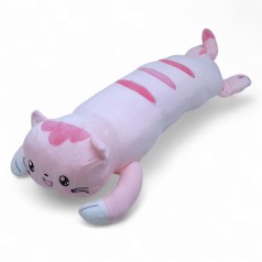 Мягкая игрушка-обнимашка "Кот" батон, 65 см, (розовый)