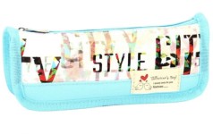 Пенал "Style" (голубой), 20.5х5х8 см