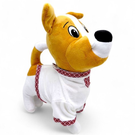 Мягкая игрушка "Пес Патрон в вышиванке" 28 см (БЕЛОЙ)