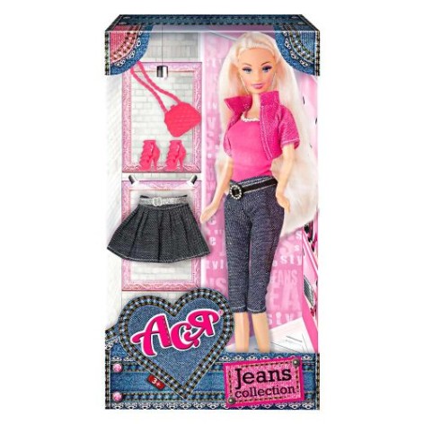 Лялька Ася з аксесуарами "Jeans Collection" (блондинка)