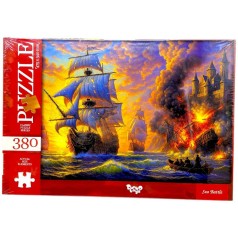 Пазлы, 380 элементов, для детей и взрослых (Морская битва)