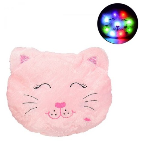 Игрушка-подушка с подсветкой "Котик", розовый