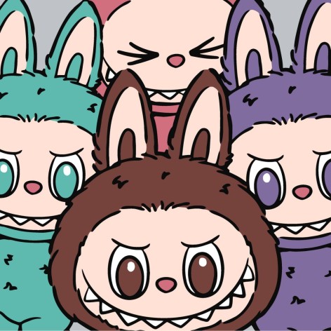 Набор для росписи для детей "Команда Лабубу" 25х25см