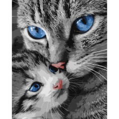 Картина по номерам "Морчащая мама" 40х50см