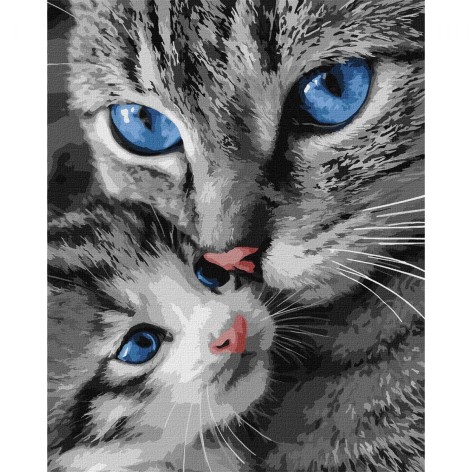 Картина по номерам "Морчащая мама" 40х50см