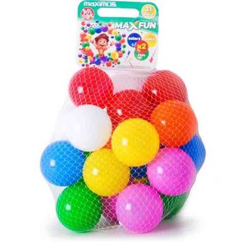 Набор шариков MaxFun (21 шт. диаметр 8 см. больше мягких шариков больше цветов)