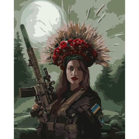 Картина по номерам "Защитница Украины" 40x50 см