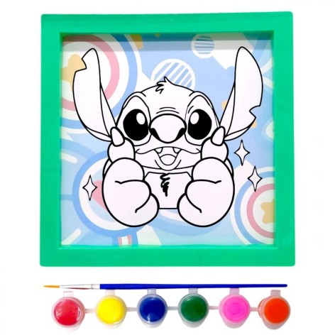 Раскраска с красками "Стич / Stitch" в рамке 20 см (Зеленый)