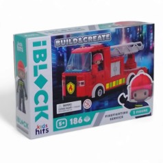 Конструктор Kids hits IBLOCK JUNIOR арт. KH17/001/3 186дет., пожарная машина короб. 24*16*6см