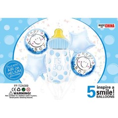 Набір кульок "Пляшечка блакитна" 5 шт