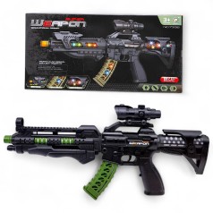 Автомат на батарейках (звук, свет, коробка 39,5*4,2*19,5 см)