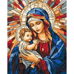 Картина по номерам "Матерь Божья с Младенцем" 40x50 см.