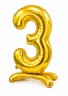 Шарик фольгированный цифра "3" напольный 80 см