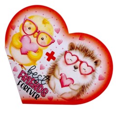 Открытка поздравительная "Валентинка" 15,1х8,2 см