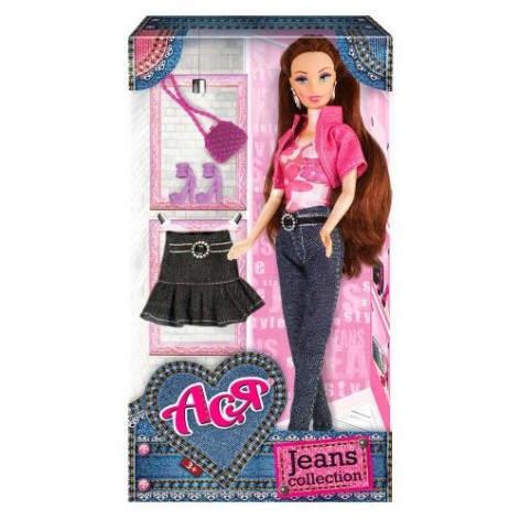 Лялька Ася з аксесуарами "Jeans Collection" (брюнетка)