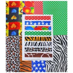 Набір гофрованого паперу з малюнком 20 * 30см, 180г / м2, 8 кольорів