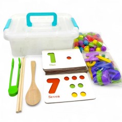 Деревʼяна іграшка (намистини картки) 20*15,5*7,7см