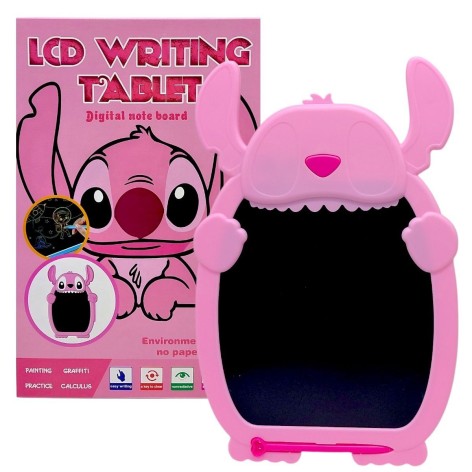 Планшет для рисования "STITCH" цветной, стилус, блокировка экрана, стирание, в коробке (РОЗОВЫЙ)