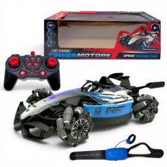 Машина на радиоуправлении POWERMOTORS (акум,свет,звук,пар,2 пульта) в короб.40,5*14,5*19,3см (ГОЛУБОЙ)