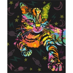 Картина по номерам "Космический кот" ★★★