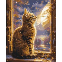 Картина за номерами Котик у космосі, 40*50 см