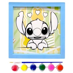 Раскраска с красками "Стич / Stitch" в рамке 20 см (ГОЛУБОЙ)