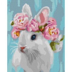 Картина по номерам "Белый кролик" 40х50 см