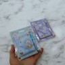 Блокнот на кнопці ПВХ+ ручка-брелок 8*7см  (БЛАКИТНИЙ)