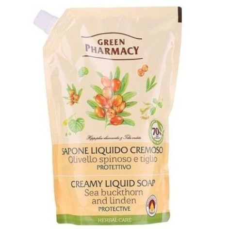 Green Pharmacy жидкое мыло 460мл облепиха дой-пак и липа EN