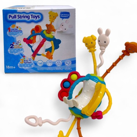 Погремушка Монтессори "Развивающие животные" 12*11*12 см