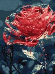 Картина по номерам – Хрустальный цветок 30х40 см.