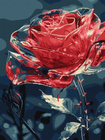 Картина по номерам – Хрустальный цветок 30х40 см.