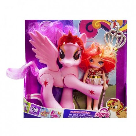 Набор "Dream Horse: лошадка и кукла-пони" (розовая)
