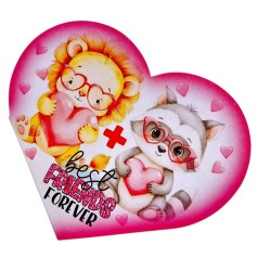 Открытка поздравительная "Валентинка" 15,1х8,2 см