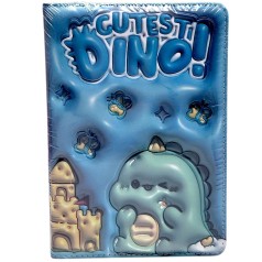 Блокнот 3D.Дино, ФОРМАТ А5 (ГОЛУБОЙ)