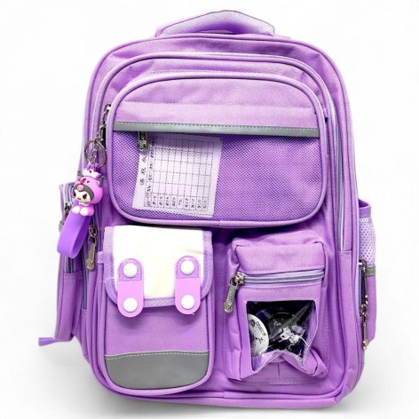 Рюкзак школьный "Sanrio/Санрио. Kuromi/Куроми", 31×41×15 см (СИРЕНЕВЫЙ)