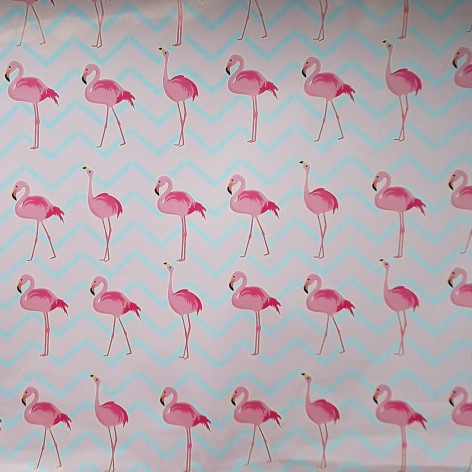 Папір подарунковий дитячий фламінго 100 х 70 см