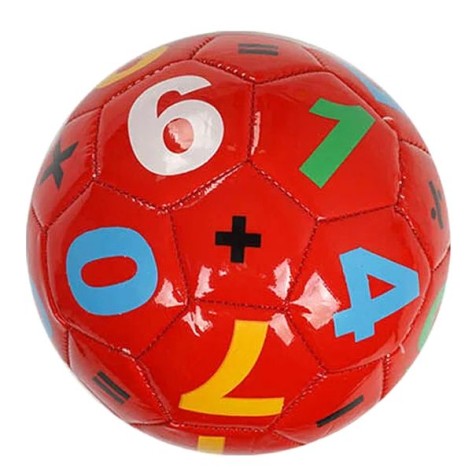 Мяч футбольный №2 "ЦИФРЫ" (КРАСНЫЙ)