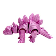 Игрушка подвижная 3D Динозавр 18 см, Стегозавр (ПУДРОВЫЙ)