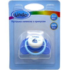 пустушка латексна з прикусом (від 0 до 6міс.) синій кораблик