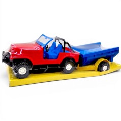 Машина "Wrangler" с прицепом (красный с синим прицепом)