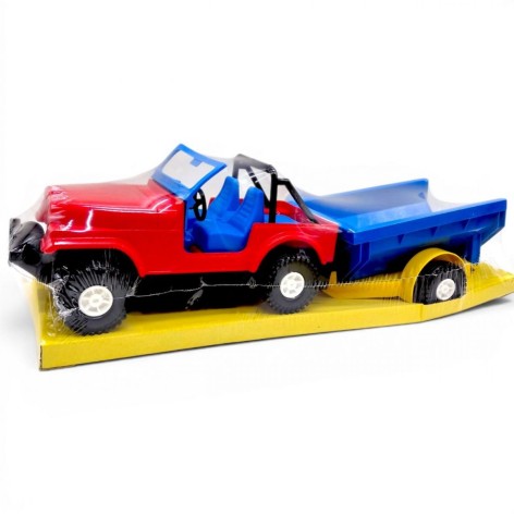 Машина "Wrangler" с прицепом (красный с синим прицепом)