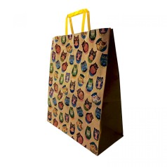 Пакет бумажный с ручками бурый 32х15х38